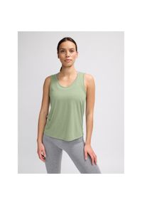 Damski tank top Hummel MT Light Burnout. Kolor: szary. Wzór: nadruk. Sport: fitness