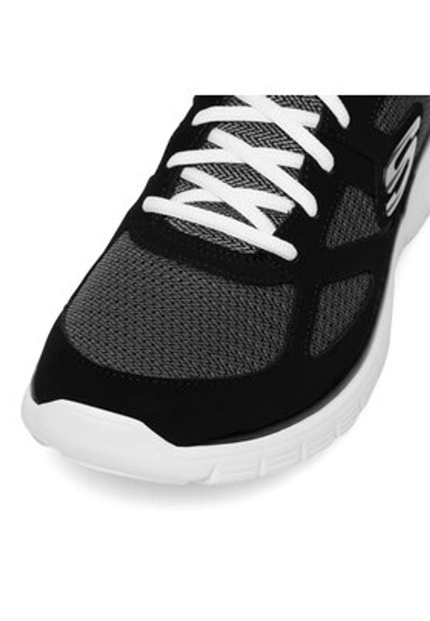 skechers - Skechers Sneakersy BURNS AGOURA 52635 BKW Czarny. Kolor: czarny. Materiał: mesh, materiał