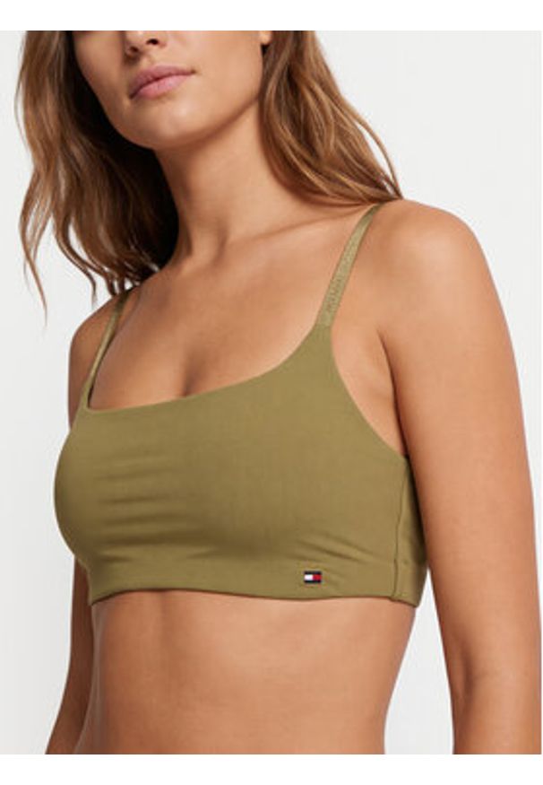 TOMMY HILFIGER - Tommy Hilfiger Biustonosz top UW0UW06223 Khaki. Kolor: brązowy. Materiał: syntetyk