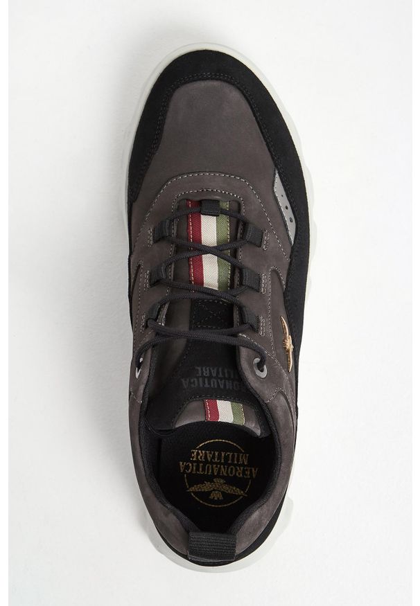 Aeronautica Militare - Sneakersy męskie zamszowe AERONAUTICA MILITARE. Materiał: zamsz, skóra