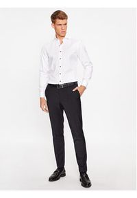 Eterna Koszula 8218/F659 Biały Slim Fit. Kolor: biały. Materiał: bawełna #3