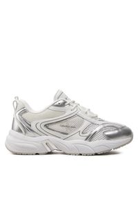Calvin Klein Jeans Sneakersy Retro Tennis Low Lace Mh Ml Mtl YW0YW01463 Biały. Kolor: biały. Materiał: skóra