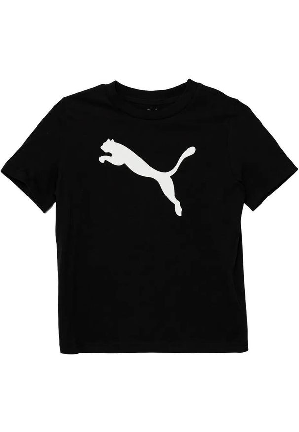 Koszulka Puma Ess Cat Logo Tee B, Dzieci. Kolor: czarny. Materiał: bawełna, materiał