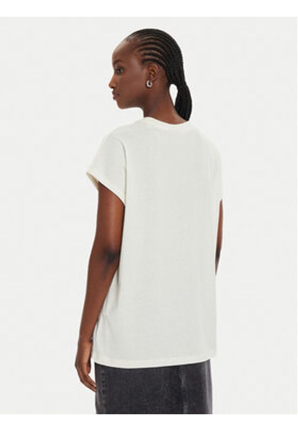 JJXX T-Shirt Wilma 12274694 Écru Boxy Fit. Materiał: bawełna