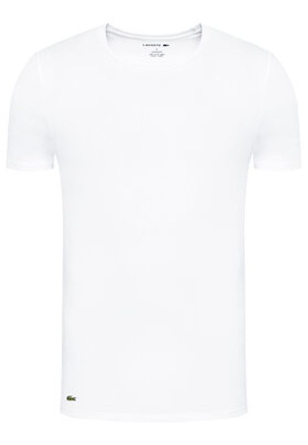 Lacoste Komplet 3 t-shirtów TH3321 Biały Slim Fit. Kolor: biały. Materiał: bawełna