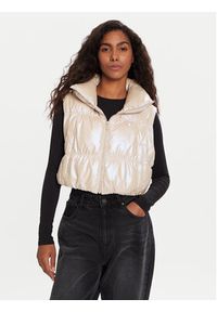 Adidas - adidas Kurtka zimowa Essentials Glossy 2-In-1 JX2985 Beżowy Loose Fit. Kolor: beżowy. Materiał: syntetyk. Sezon: zima #4
