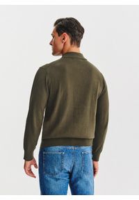 Pako Lorente - PAKO LORENTE - Bawełniany kardigan w kolorze zielonym. Okazja: na co dzień. Typ kołnierza: polo. Kolor: niebieski, zielony. Materiał: bawełna. Sezon: jesień. Styl: casual #3