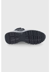 Lee Cooper Buty damskie kolor czarny na platformie. Nosek buta: okrągły. Zapięcie: sznurówki. Kolor: czarny. Materiał: guma. Obcas: na platformie #3