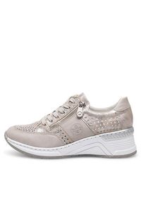 Rieker Sneakersy N4327-80 Srebrny. Kolor: srebrny. Materiał: syntetyk