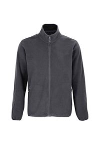 SOL'S - Męska Bluza Polarowa Factor Zapinana Na Zamek Błyskawiczny. Kolor: wielokolorowy, szary, brązowy. Materiał: polar. Sezon: zima