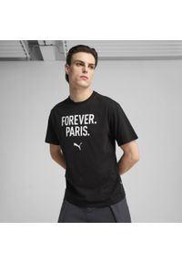Puma - Męska koszulka Concept 2 Paris o luźnym kroju PUMA Black. Kolor: czarny. Sport: fitness
