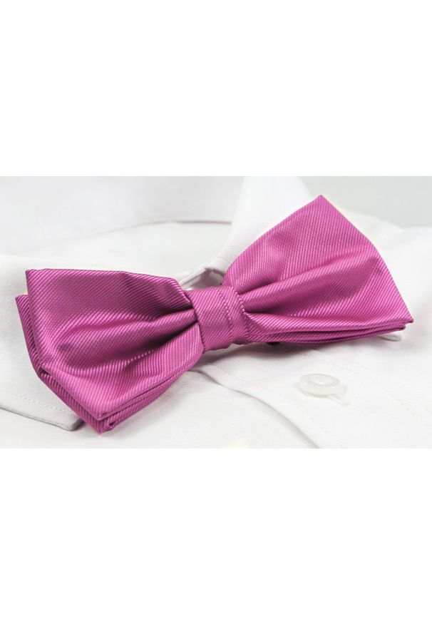 Męska Mucha z Poszetką Alties - Różowa. Kolor: różowy. Styl: sportowy, elegancki