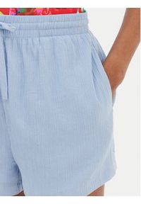 Seafolly Szorty materiałowe Crinkle 55429-SH Błękitny Regular Fit. Kolor: niebieski. Materiał: bawełna #3