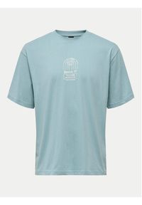 Only & Sons T-Shirt Malik 22029484 Niebieski Relaxed Fit. Kolor: niebieski. Materiał: bawełna #6