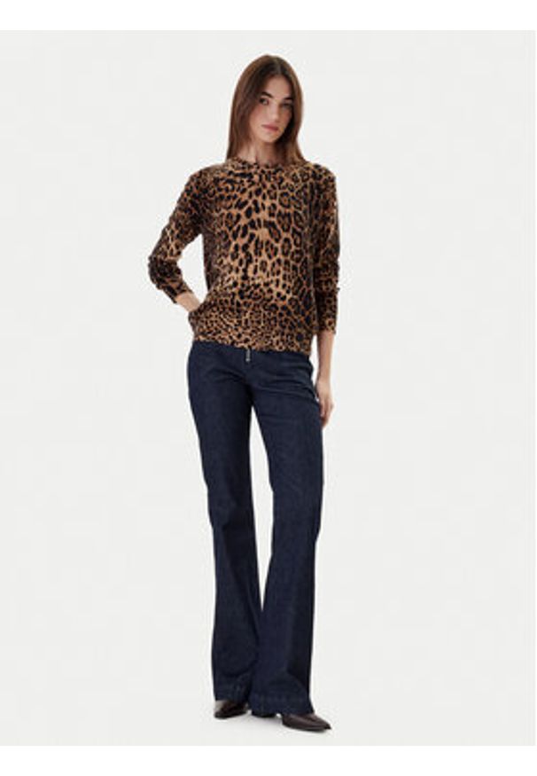 ViCOLO Sweter 22061F Brązowy Regular Fit. Kolor: brązowy. Materiał: wełna