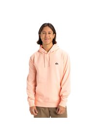 Quiksilver - Bluza z kapturem dla Mężczyzn BASIC Różowy. Typ kołnierza: kaptur. Kolor: różowy. Materiał: materiał, poliester, bawełna