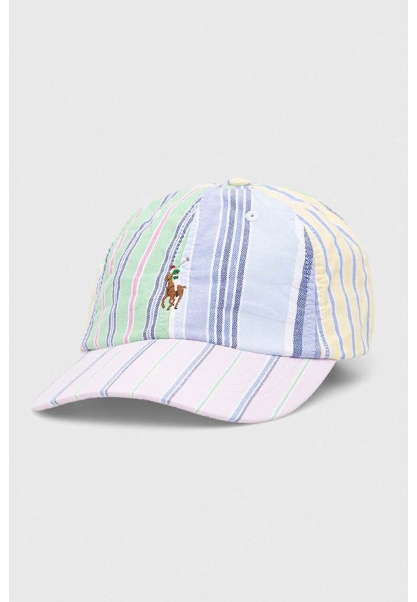 Polo Ralph Lauren czapka z daszkiem bawełniana wzorzysta. Materiał: bawełna