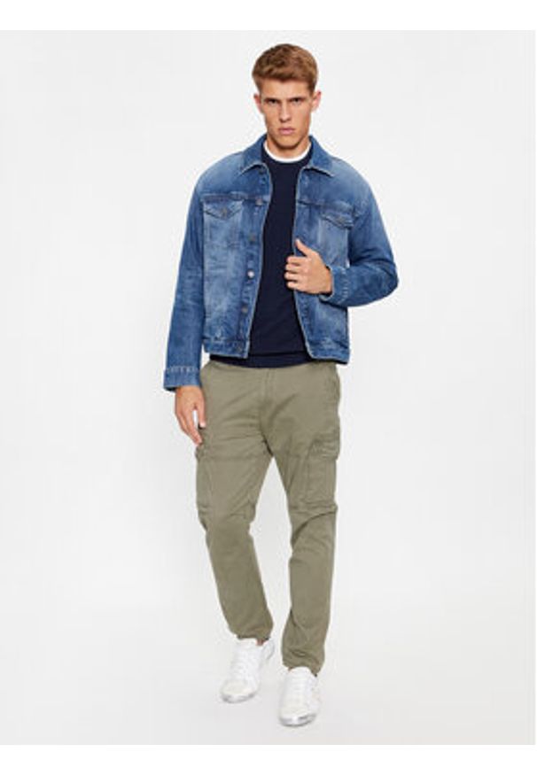 s.Oliver Kurtka jeansowa 2135893 Niebieski Regular Fit. Kolor: niebieski. Materiał: bawełna