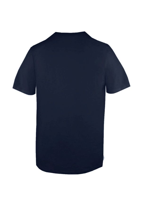 Koszulka Męska (T-Shirt) - Pako Jeans - Domieszka Elastanu, Granatowa. Okazja: na co dzień. Kolor: niebieski. Materiał: bawełna, elastan. Styl: casual