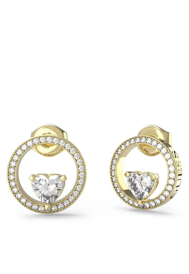 Guess Kolczyki JUBE04 666JW Złoty. Materiał: metalowe, złote. Kolor: złoty
