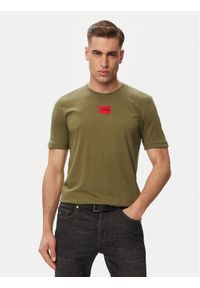 Hugo - HUGO T-Shirt Diragolino212 50447978 Zielony Regular Fit. Kolor: zielony. Materiał: bawełna #1