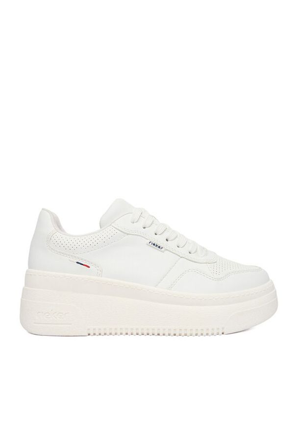 Rieker Sneakersy M7811-80 Biały. Kolor: biały. Materiał: materiał