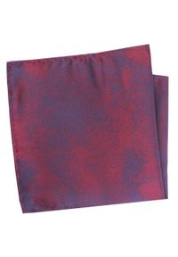 Poszetka Męska, Elegancka - Alties - Melanż Czerwieni i Bordo. Kolor: czerwony. Materiał: poliester. Wzór: melanż