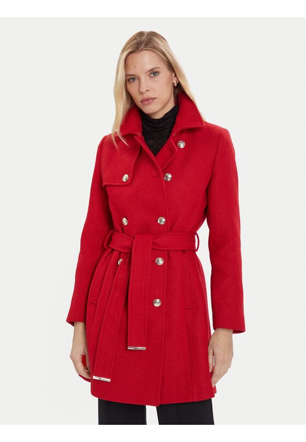 Morgan Płaszcz wełniany 242-GEVA Czerwony Regular Fit. Kolor: czerwony. Materiał: syntetyk