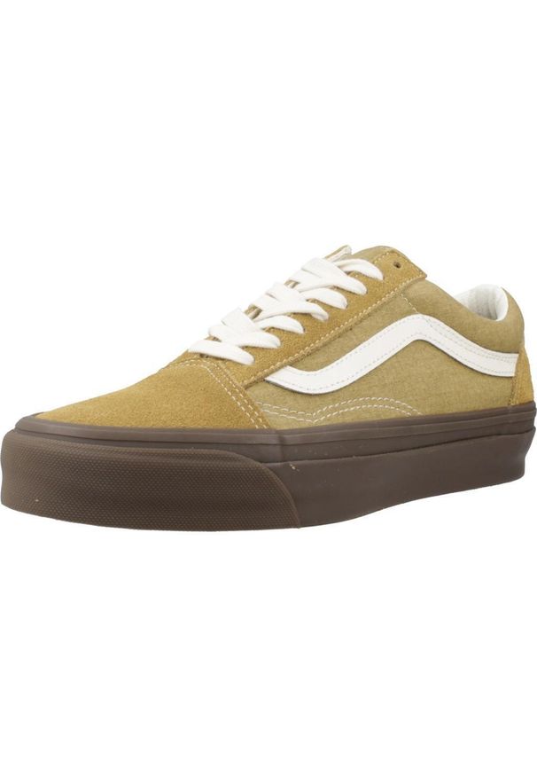 Vans - Kapcie VANS OLD SKOOL 36 Żółty. Kolor: żółty. Materiał: tkanina