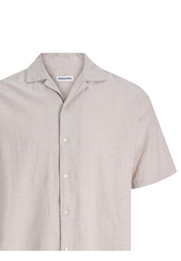 Jack & Jones Koszula Breeze 12288594 Beżowy Relaxed Fit. Kolor: beżowy. Materiał: bawełna