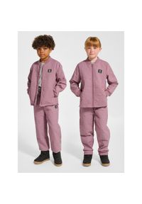 Dziecięcy dres Hummel hmlsobi thermoset. Okazja: na uczelnię. Kolor: fioletowy. Materiał: dresówka