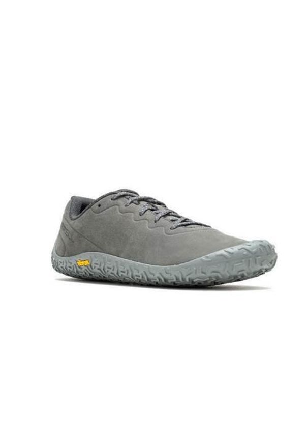 Buty do biegania męskie Merrell Vapor Glove 6. Zapięcie: sznurówki. Kolor: szary. Materiał: materiał, skóra, syntetyk. Szerokość cholewki: normalna