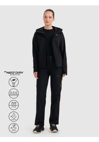 4f - 4F Kurtka softshell wiatroodporna membrana 8000 damska - czarna M. Kolor: czarny. Materiał: softshell. Technologia: Primaloft. Sport: wspinaczka, turystyka piesza #2