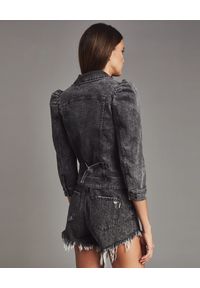 RETROFETE - Jeansowa kurtka z bufkami Ada. Kolor: szary. Materiał: jeans #3