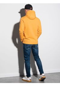 Ombre Clothing - Bluza męska z kapturem B1154 - żółta - XXL. Okazja: na co dzień. Typ kołnierza: kaptur. Kolor: żółty. Materiał: poliester, bawełna. Styl: casual, klasyczny #2