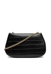 Calvin Klein Torebka Ck Croc Conv Chain Medium Bag LV04F3284G Czarny. Kolor: czarny. Materiał: skórzane