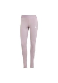 Adidas - LOUNGEWEAR Essentials 3-Stripes Leggings. Kolor: biały, wielokolorowy, różowy, fioletowy. Materiał: bawełna, materiał