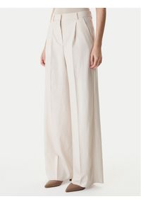 Marella Spodnie palazzo Slogan2 2615131311 Écru Wide Leg. Kolor: kremowy. Materiał: syntetyk #1
