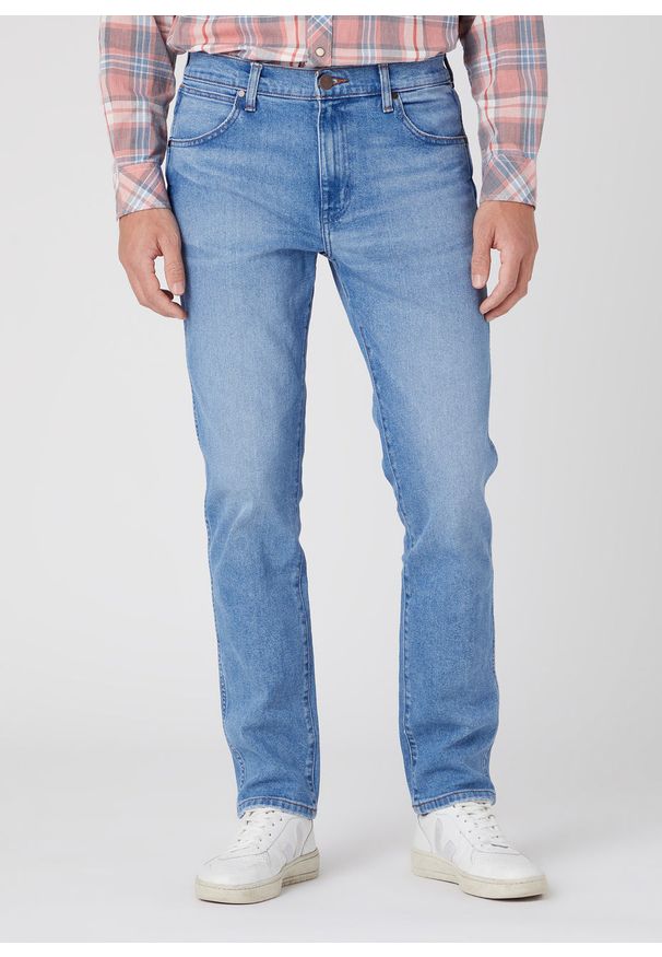 Męskie Spodnie Jeansowe Wrangler Larston Cool Spot W18SYLZ70 112330749, W36 L30. Okazja: na co dzień. Styl: casual