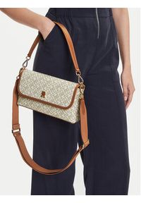 TOMMY HILFIGER - Tommy Hilfiger Torebka AW0AW17341 Beżowy. Kolor: beżowy. Materiał: skórzane