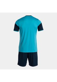Zestaw Sportowy Unisex Joma Danubio III - Turquoise/Navy Oddychający. Kolor: niebieski. Materiał: dresówka. Sport: piłka nożna