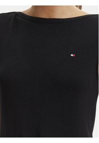 TOMMY HILFIGER - Tommy Hilfiger Sukienka codzienna WW0WW49312 Czarny Regular Fit. Okazja: na co dzień. Kolor: czarny. Materiał: syntetyk. Typ sukienki: proste. Styl: casual #4