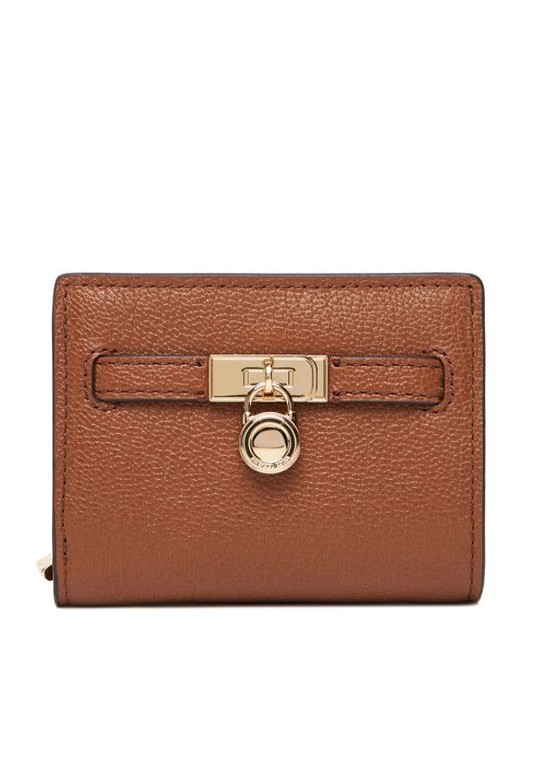 MICHAEL Michael Kors Mały Portfel Damski 32F5GNXD1L Brązowy. Kolor: brązowy. Materiał: skóra