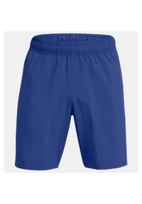 Spodenki treningowe męskie Under Armour Woven Wordmark. Kolor: wielokolorowy, niebieski