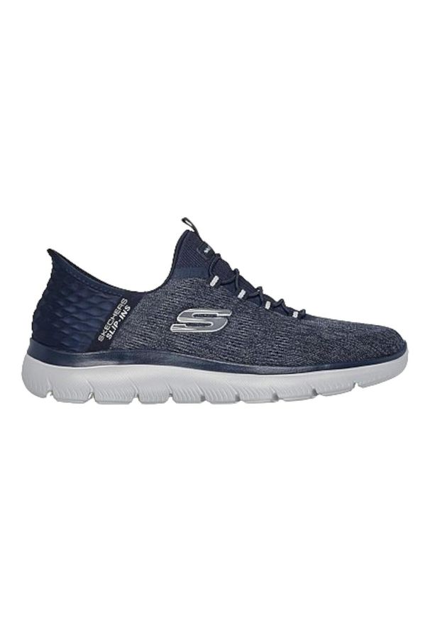 skechers - Tenisówki Skechers Model Summits - Key Pace Slip-ins Kolor Niebieski. Kolor: niebieski. Materiał: tkanina