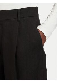Marella Spodnie materiałowe Solista 2613131114 Czarny Relaxed Fit. Kolor: czarny. Materiał: len #5