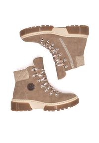 Rieker Trzewiki X8647-64 Beżowy. Kolor: beżowy. Materiał: materiał #6