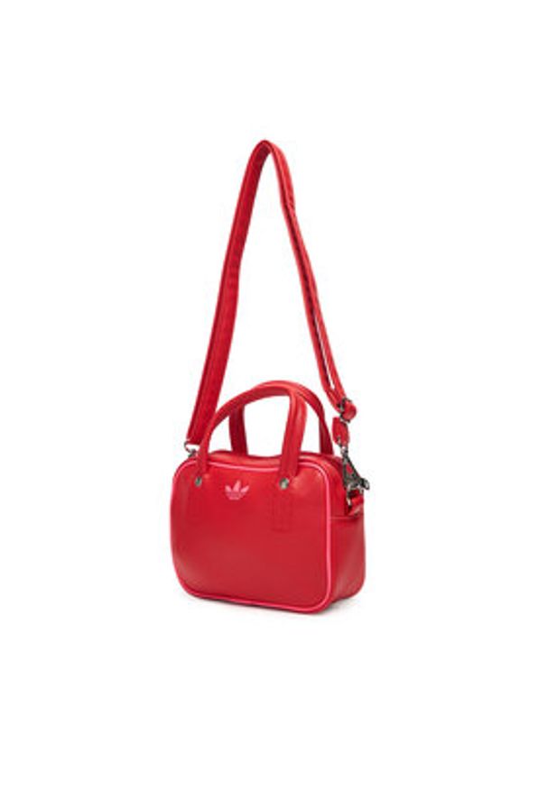 Adidas - adidas Torebka Adicolor XS JX7875 Czerwony. Kolor: czerwony. Materiał: skórzane