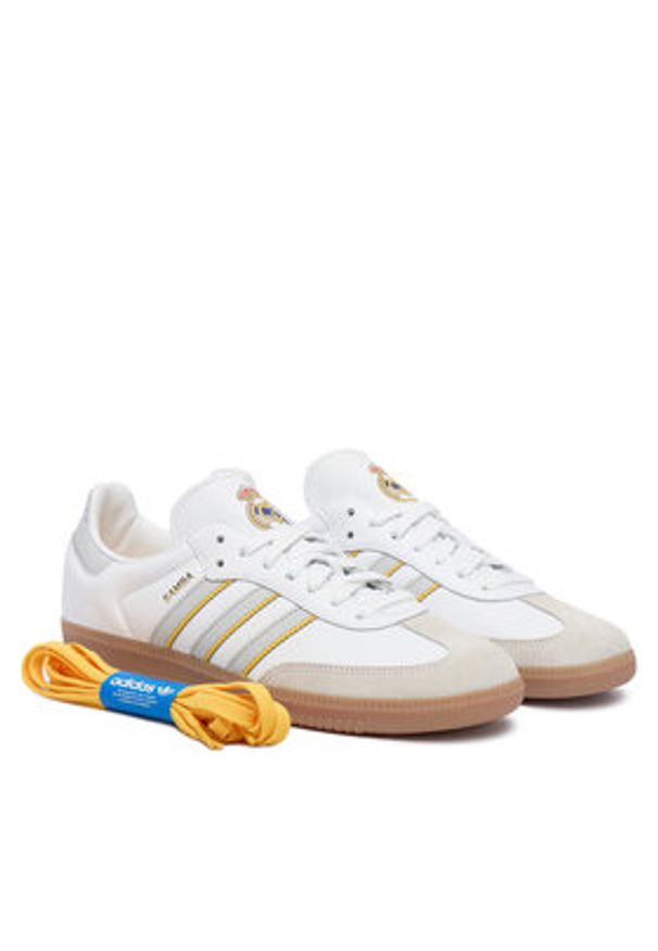 Adidas - adidas Sneakersy Samba Real Madrid JQ4038 Biały. Kolor: biały. Materiał: skóra