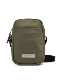 Calvin Klein Saszetka Sleek Slim Reporter LV04D3233G Zielony. Kolor: zielony. Materiał: materiał #1